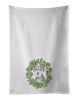 NEW Schnauzer Salt and Pepper Christmas Wreath Kitchen Towel Set of 2 White Dish Towels Decorative Bathroom Hand towel for Hand, Face, Hair, Yoga, Tea