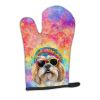 Shih Tzu Hippie Dawg Oven Mitt Heat Resistant Thick Oven Mitt for Hot Pans and Oven, Kitchen Mitt Protect Hands, Cooking Baking Glove