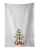 NEW Doxiepoo #2 Christmas Tree Kitchen Towel Set of 2 White Dish Towels Decorative Bathroom Hand towel for Hand, Face, Hair, Yoga, Tea, Dishcloth