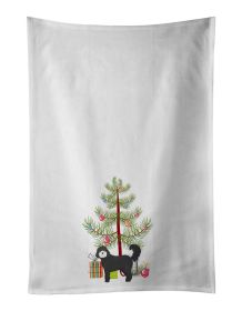 NEW Black Cockapoo Christmas Tree Kitchen Towel Set of 2 White Dish Towels Decorative Bathroom Hand towel for Hand, Face, Hair, Yoga, Tea, Dishcloth