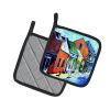 Somewhere Close Pair of Pot Holders Kitchen Heat Resistant Pot Holders Sets Oven Hot Pads for Cooking Baking BBQ, 7 1/2 x 7 1/2