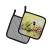 Goldfinch Pair of Pot Holders Kitchen Heat Resistant Pot Holders Sets Oven Hot Pads for Cooking Baking BBQ, 7 1/2 x 7 1/2