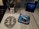 Manatee Pair of Pot Holders Kitchen Heat Resistant Pot Holders Sets Oven Hot Pads for Cooking Baking BBQ, 7 1/2 x 7 1/2